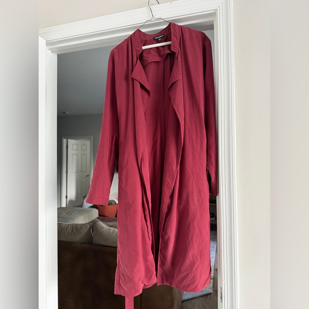 American Apparel Burgundy Trench Coat